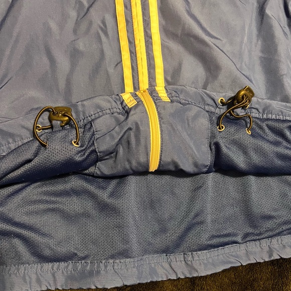 Adidas Kansas University Men’s Nylon Zip Up Jacket/ Last pic shows color best - Picture 4 of 11